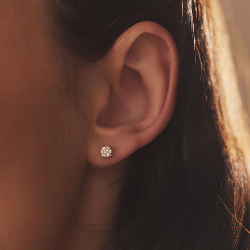 Isabel Bernard De la Paix Hanaé 14 Karat | Gold Ohrstecker | Diamant 0.16 Karat | IBD360015-zoom-