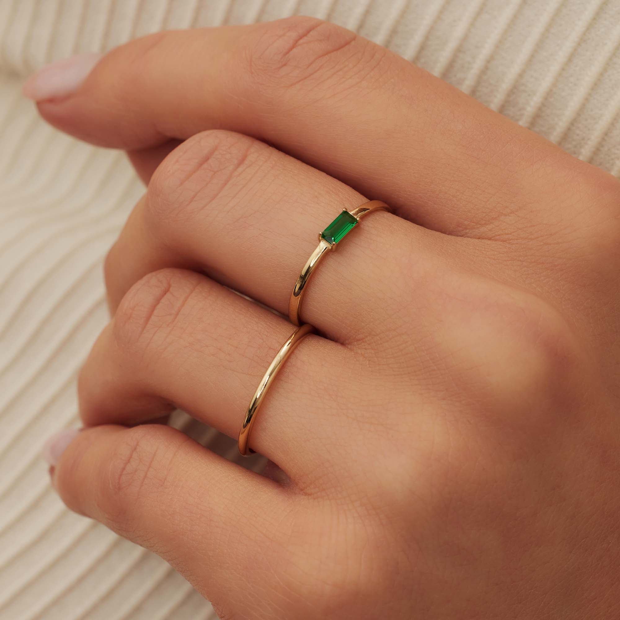 Isabel Bernard Baguette Vere 14 karaat gouden ring IB330021-50