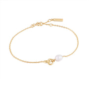 Ania Haie Pearl Power 925 Sterling Silberen Goldfarbene Armband AH-B043-01G