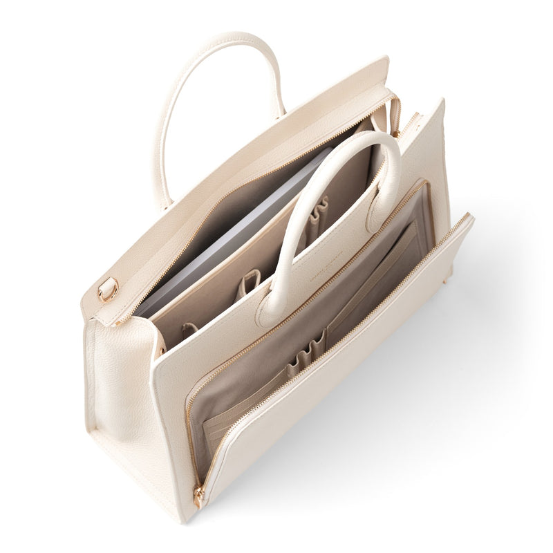 Isabel Bernard Honoré Nadine Creme Kalbsleder Handtasche IB25052-zoom-