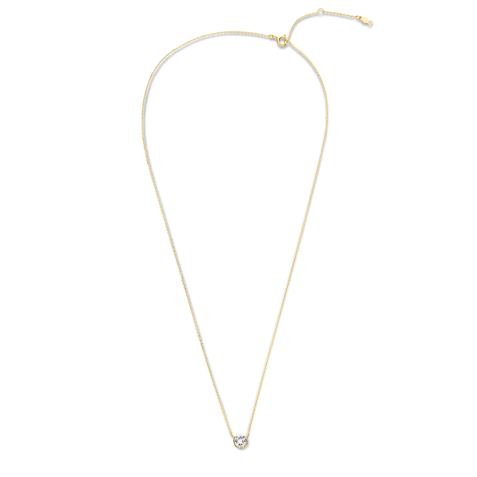 Violet Hamden Venus 925 Sterling Silver Gold-coloured Necklace with Birthstone VH340010-OCT