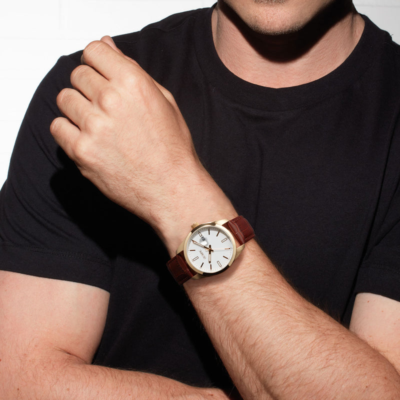 Olympic Louis Gold-coloured Men's Watch OL75HDL001-zoom-