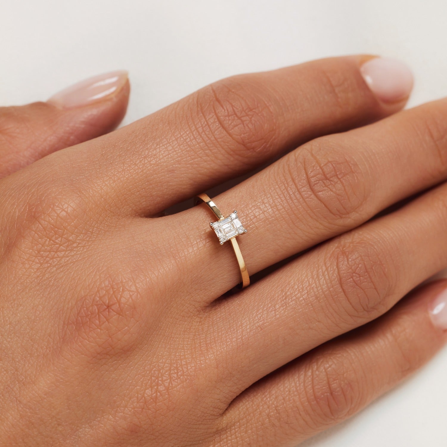 Isabel Bernard De la Paix Maxime 14 Carat Gold Ring | diamond 0.10 ct | IBD330022-60