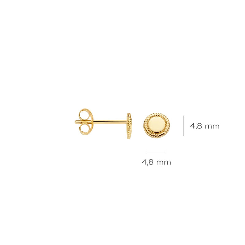 Blush 14 Karat Golden Ear Studs 7350YGO-zoom-