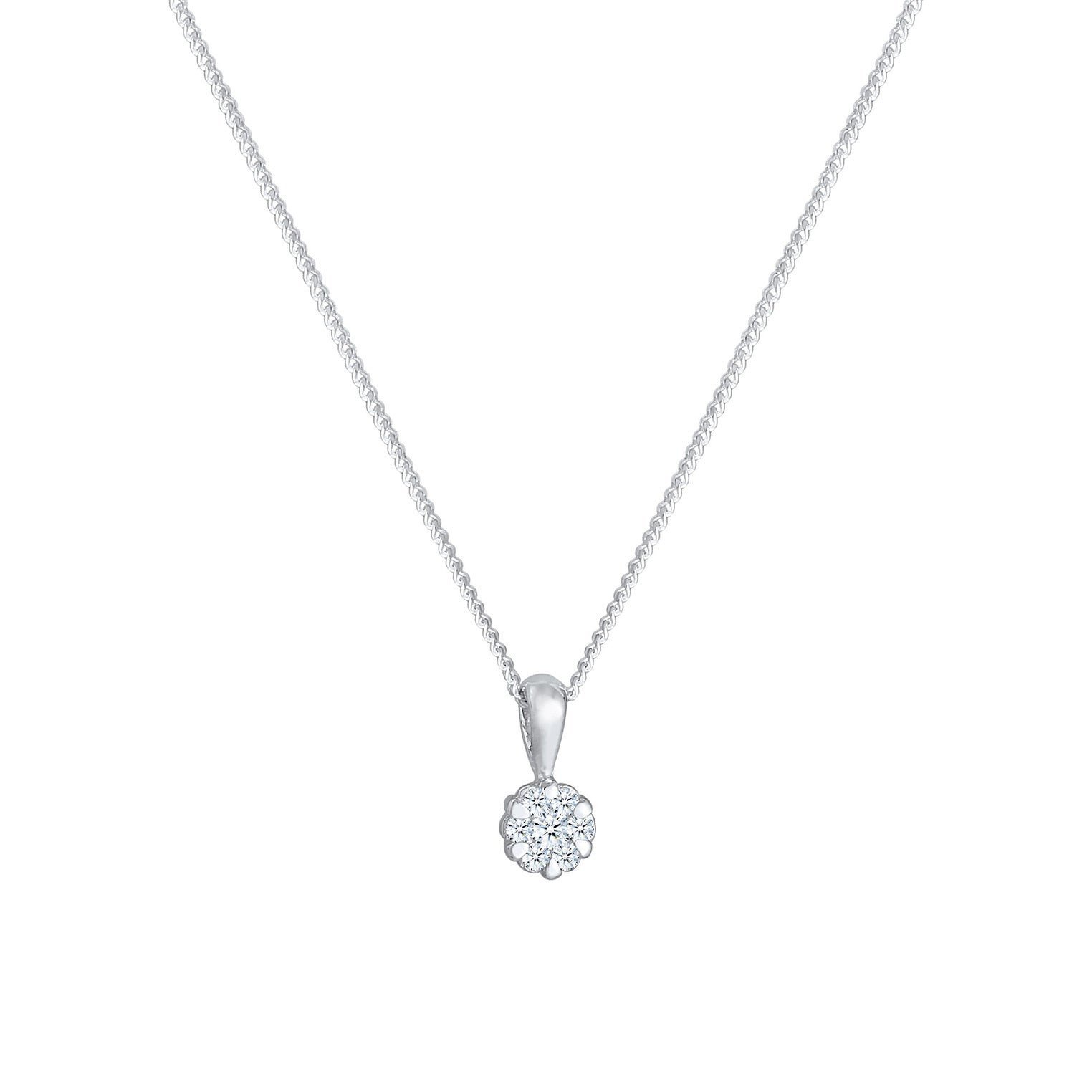 Elli 925 Sterling Silver Necklace with Diamond (0.12 ct) 2004-BF-0007597-001