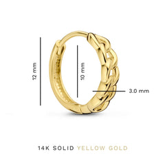 Isabel Bernard Le Marais Règine 14 Carat Golden Hoop Earrings IB360219