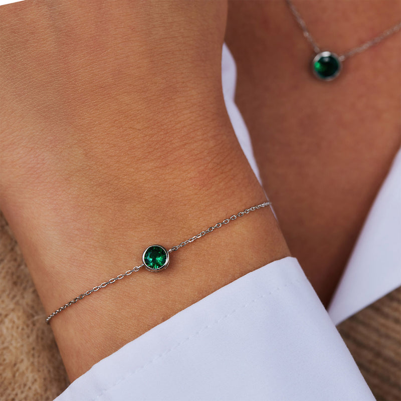 Violet Hamden Venus 925 Sterling Silbernes Armband mit Geburtsstein VH320009-APR-zoom-