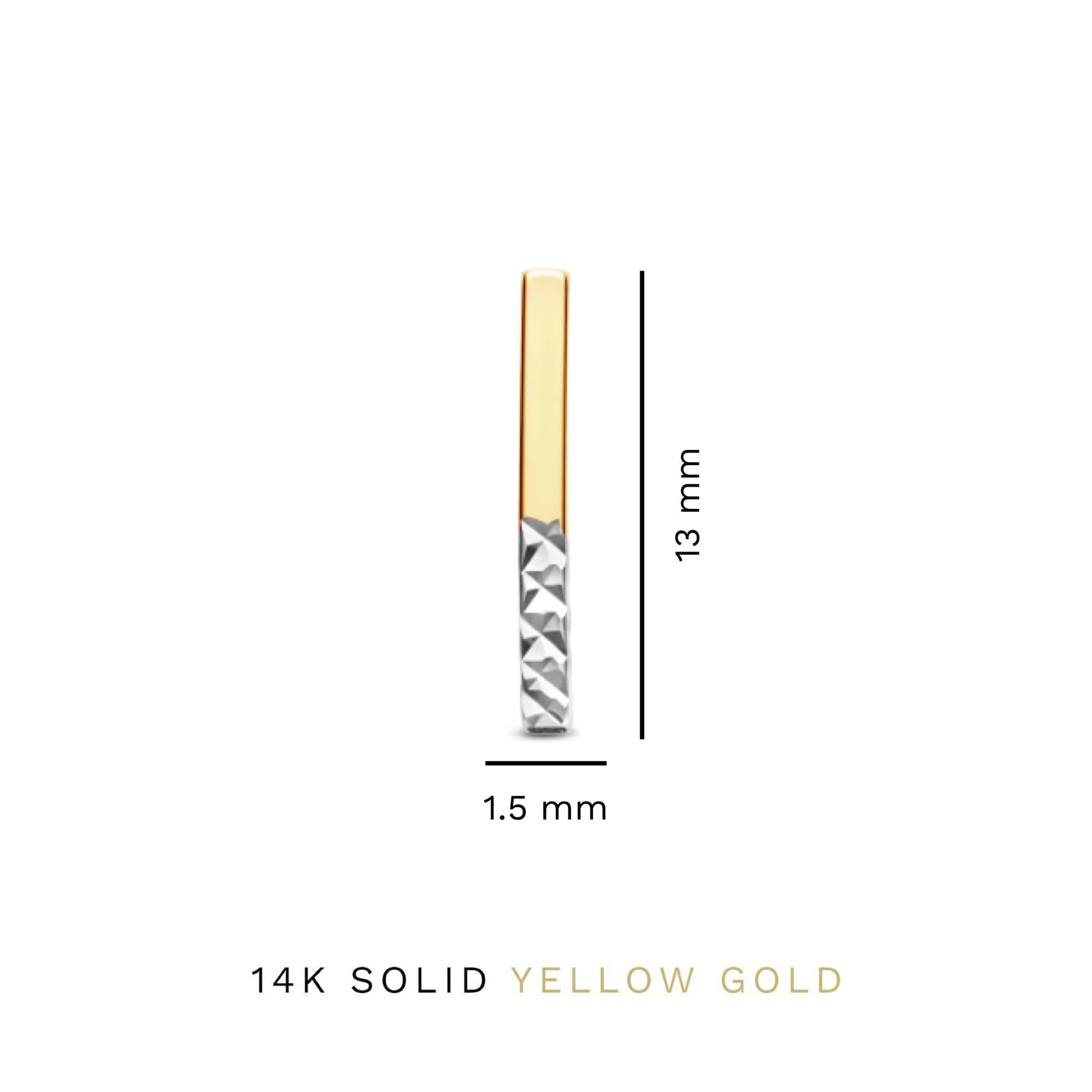 Isabel Bernard Le Marais Alice 14 Carat Golden Ear Studs IB360249