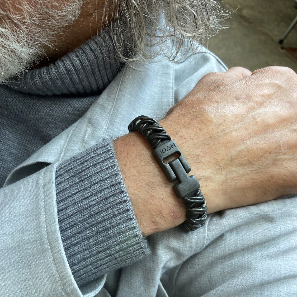 Josh Black Alloy Bracelet 03441VB/NCLR/LME