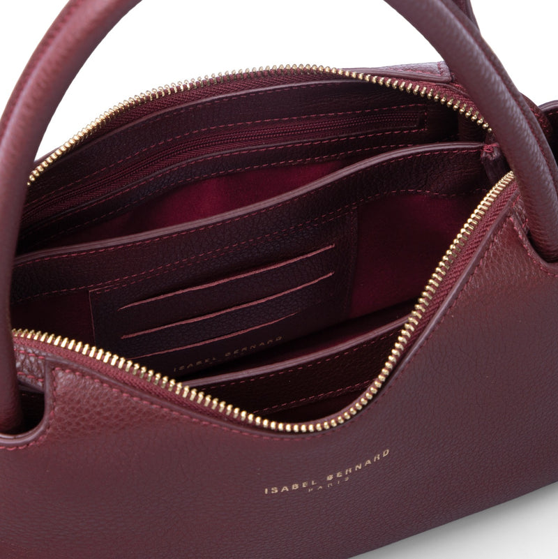 Isabel Bernard Honoré Eve Bordeauxrote Handtasche aus Kalbsleder IB21133-052-zoom-