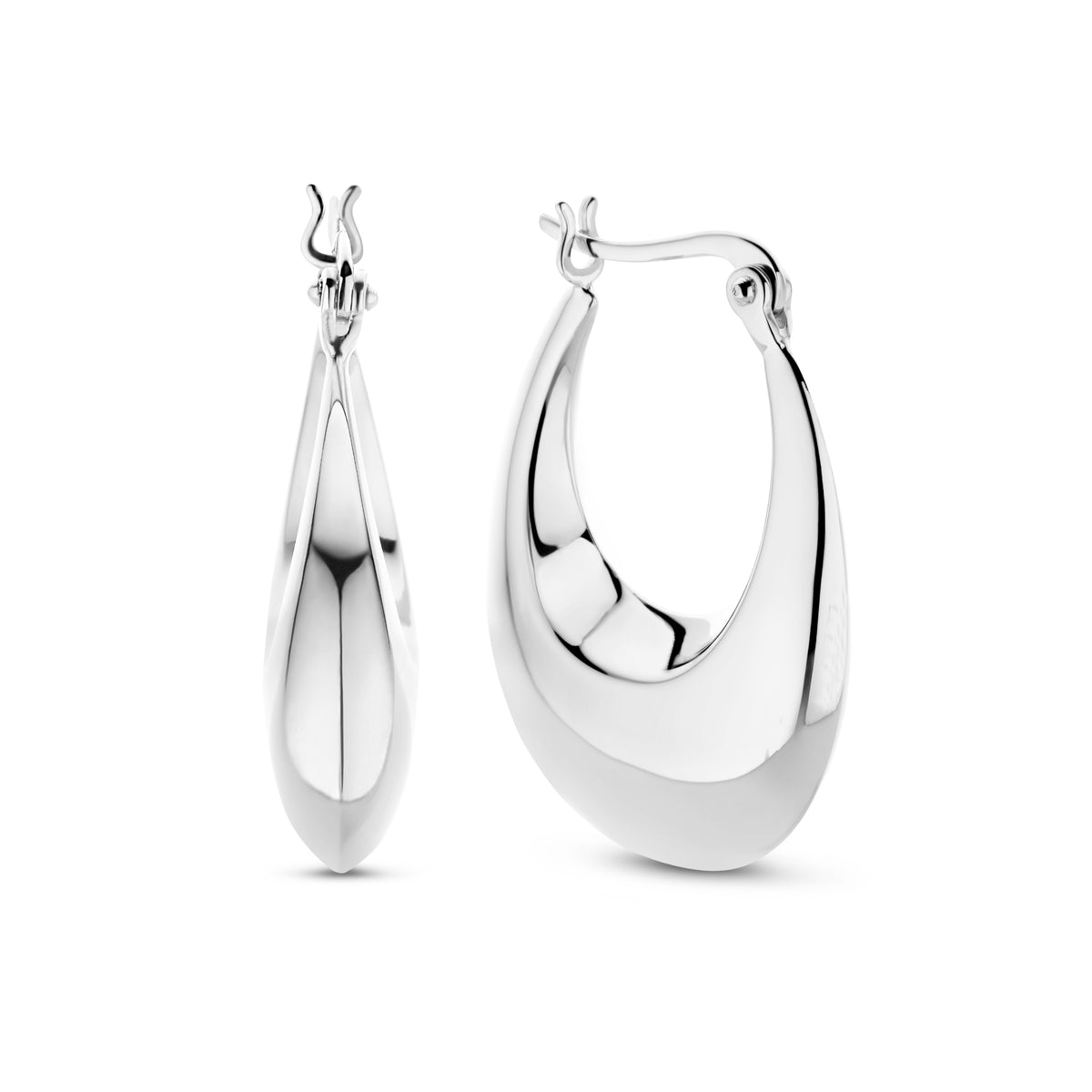 Parte Di Me Bibbiena Poppi Casentino 925 Sterling Silver Hoop Earrings PDM36163