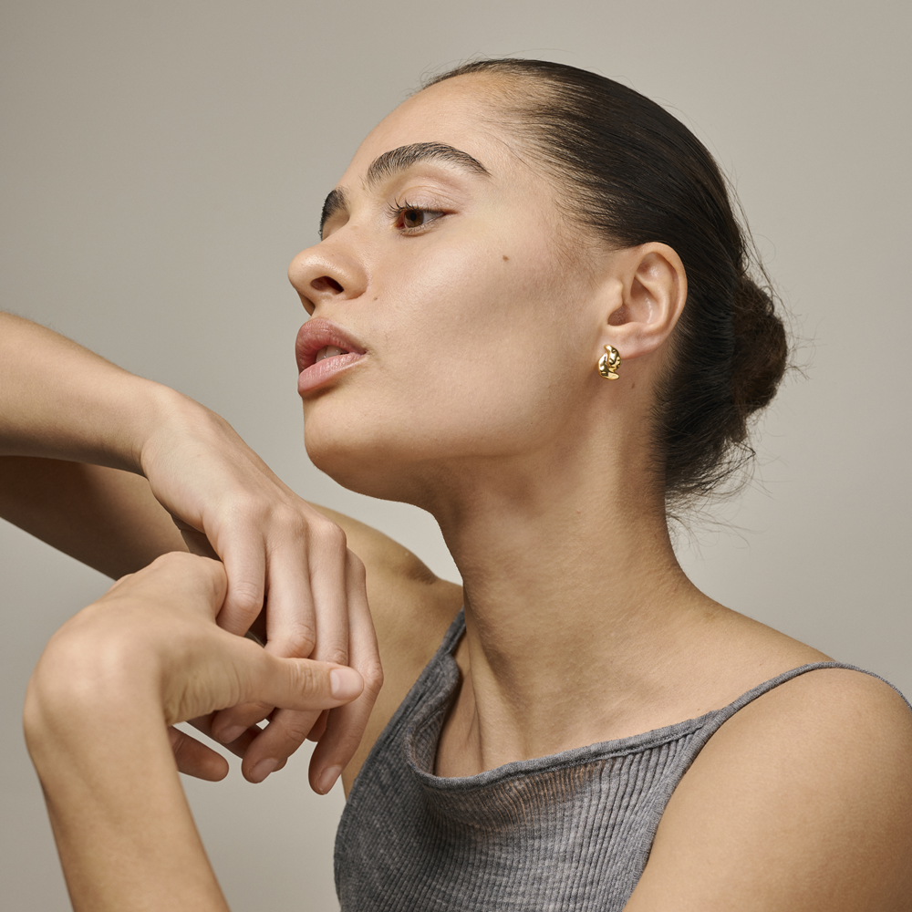 ENAMEL Copenhagen Recycled 925 Sterling Silver Gold Plated Earrings E454G