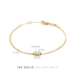 Isabel Bernard De la Paix Maxime 14 Carat Golden Bracelet | diamond 0.10 ct | IBD320009