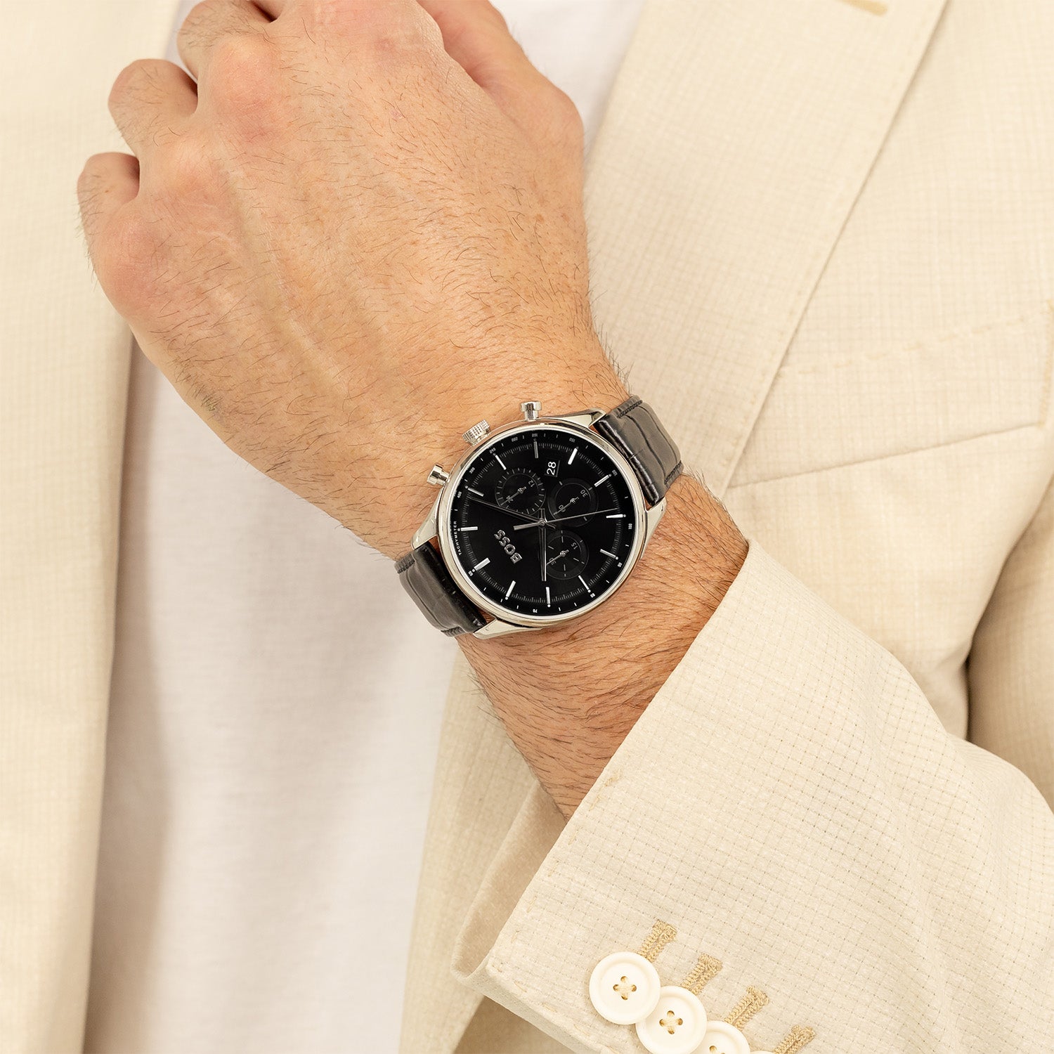 Hugo Boss Gregor Zwart Heren Horloge 2002-HB1514049