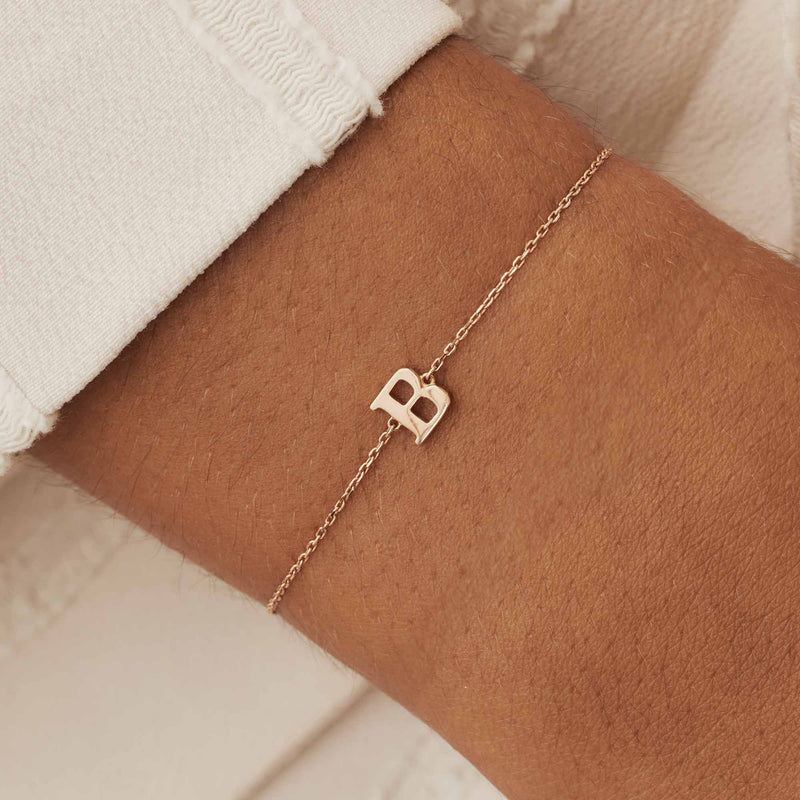 Isabel Bernard La Concorde Rachel 14 Karat | Roségold Initiale Armband IB320042-Z-zoom-