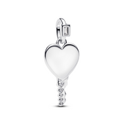 Pandora Moments 925 Sterling Silver Engravable Heart Key Shaped Pendant 394353C01