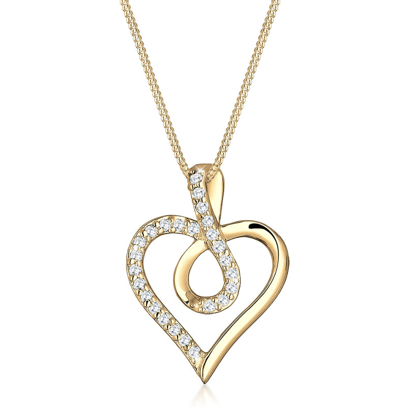 Elli 925 Sterling Silver Necklace with Zirconia 2004-BF-0007654-001-zoom-