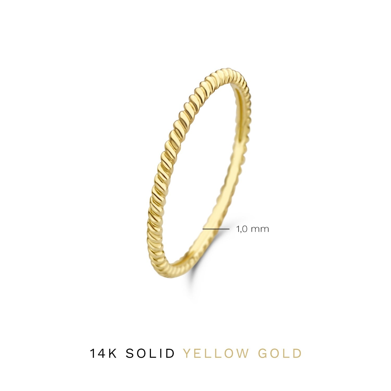 Isabel Bernard Rivoli Selene 14 karaat gouden ring IB330016-50 (Maat: 50)
