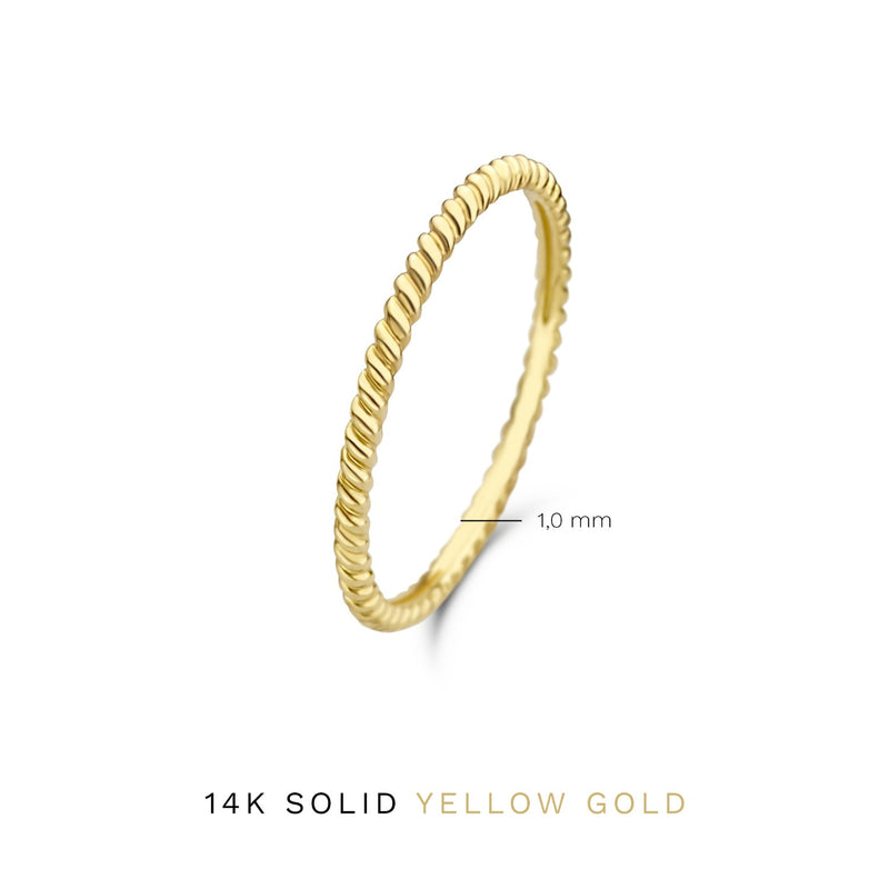 Isabel Bernard Rivoli Selene 14 karaat gouden ring IB330016-50 (Maat: 50)-zoom-