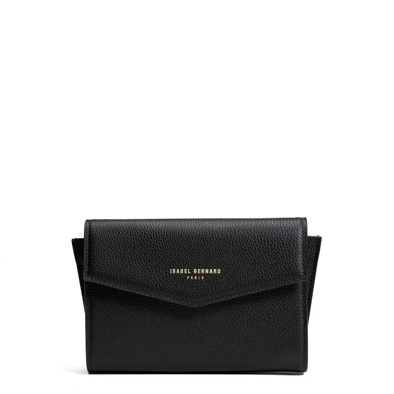 Isabel Bernard Honoré Lina Schwarze Clutch Mit Abnehmbarer Schulterkette IB21135-001-zoom-