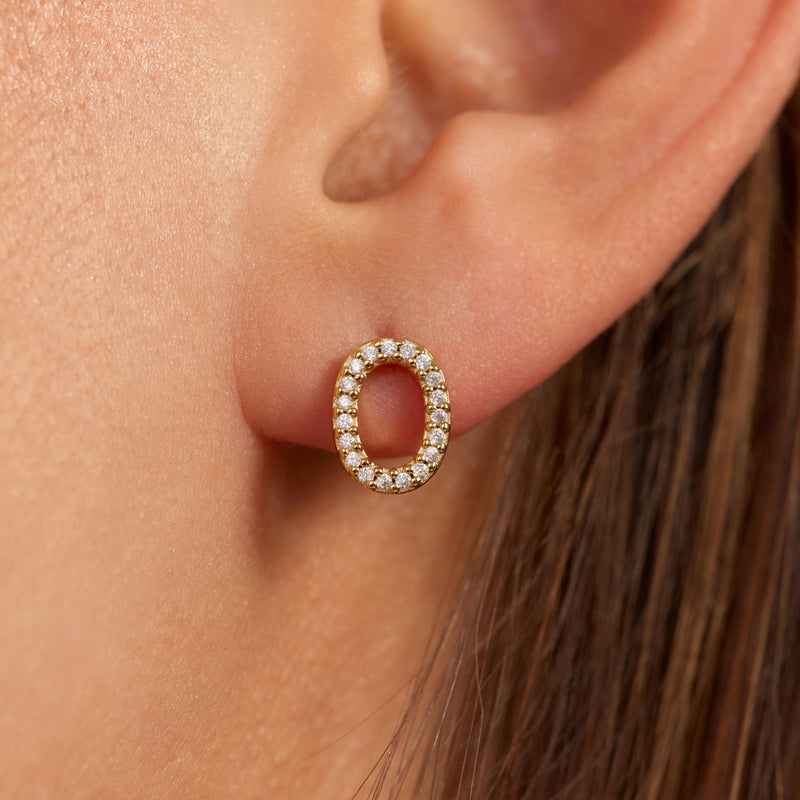 Parte Di Me Bibbiena Poppi Clara 925 Sterling Silber vergoldete Ohrstecker PDM36196-zoom-