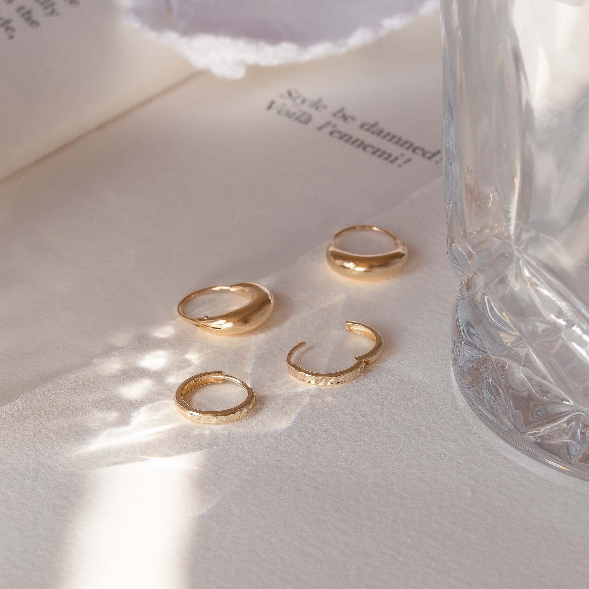 Isabel Bernard Rivoli Maryn 14 Carat Golden Hoop Earrings IB360203