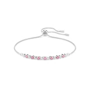Swarovski Matrix Tennisarmband in Silberoptik mit rosa Akzenten 5763042