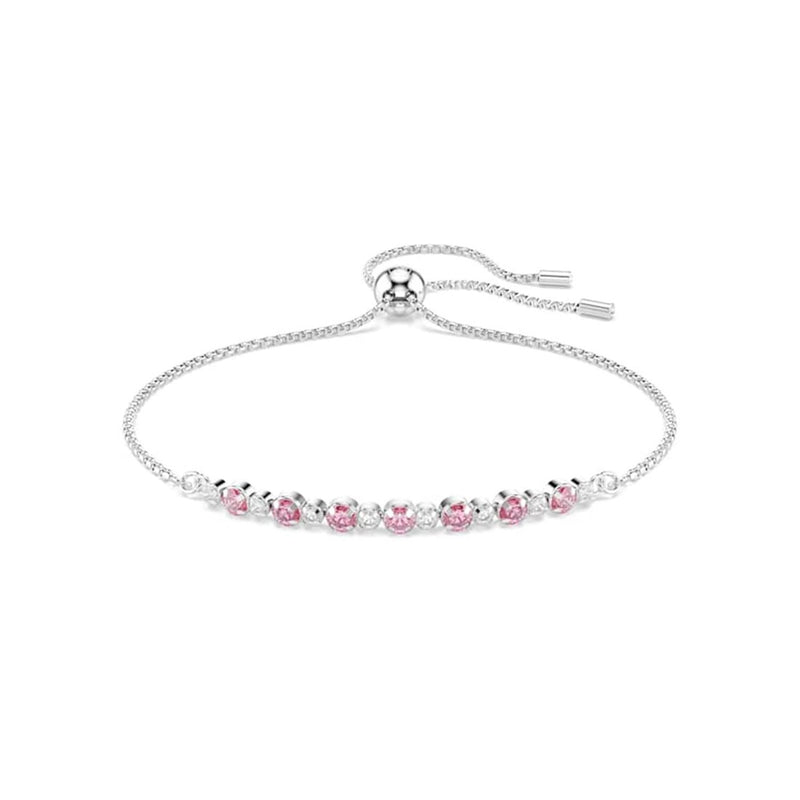 Swarovski Matrix Tennisarmband in Silberoptik mit rosa Akzenten 5763042-zoom-