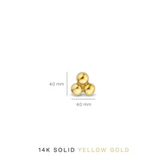 Isabel Bernard Rivoli Claire 14 Carat Golden Ear Studs IB360233