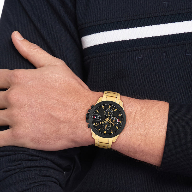 Tommy Hilfiger Jameson Herrenuhr In Gold Und Schwarz TH1792199-zoom-
