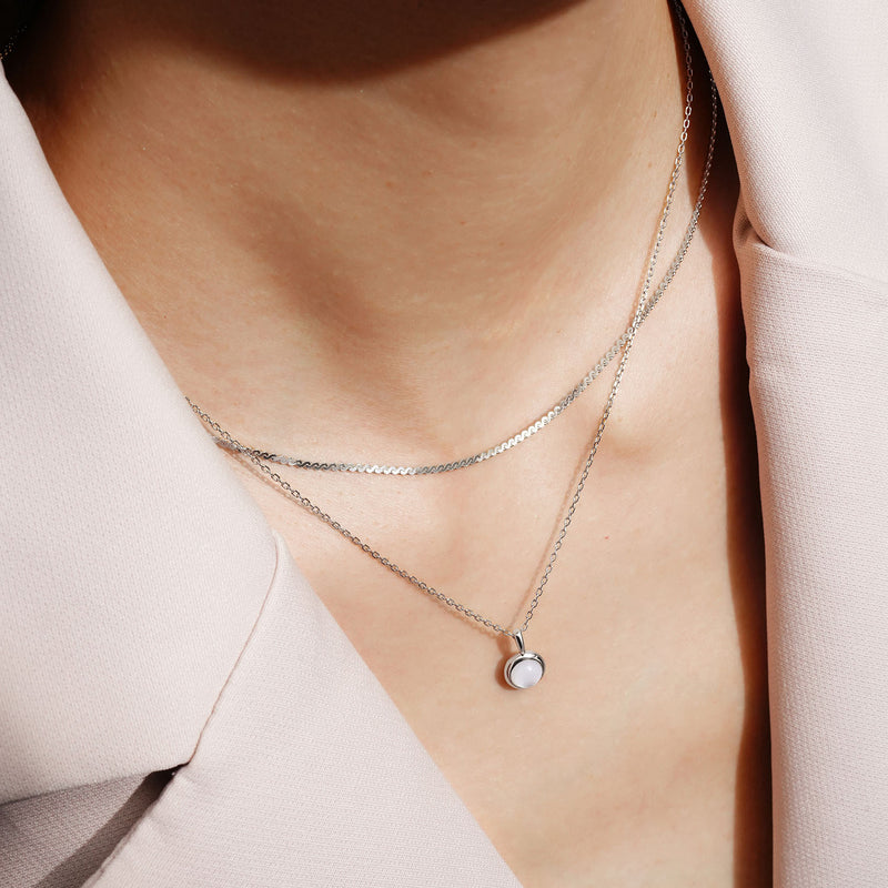 Ania Haie Lady Cozy 925 Sterling Silver MOP Pendant Necklace 2002-AH-N068-04H-MP-zoom-