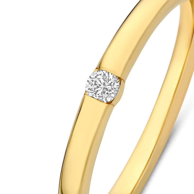 Isabel Bernard De la Paix Mia 14 karat gold ring with diamond 0.05 carat IBD330046-56-zoom-