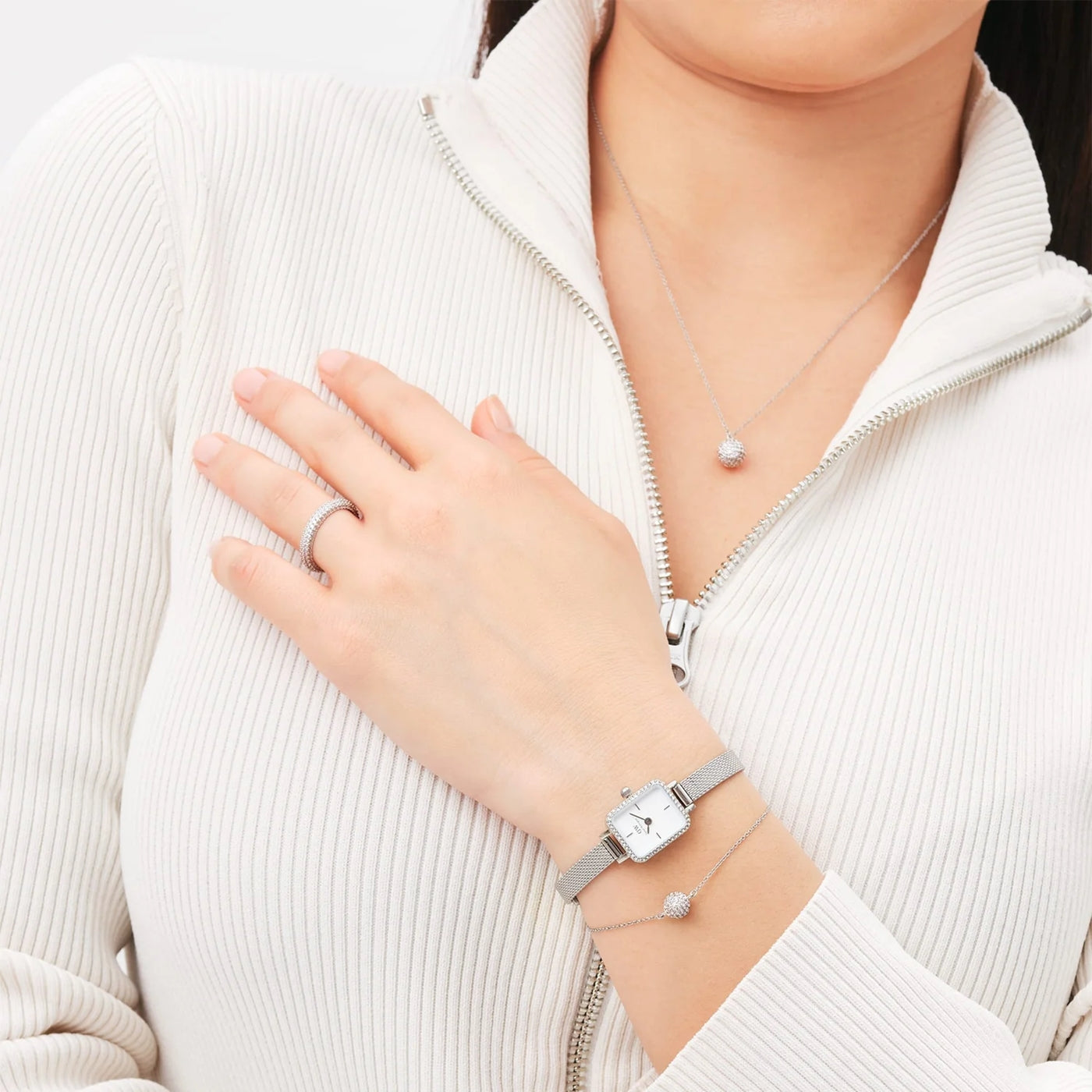 Daniel Wellington Quadro Mini Silver Watch DW00100732