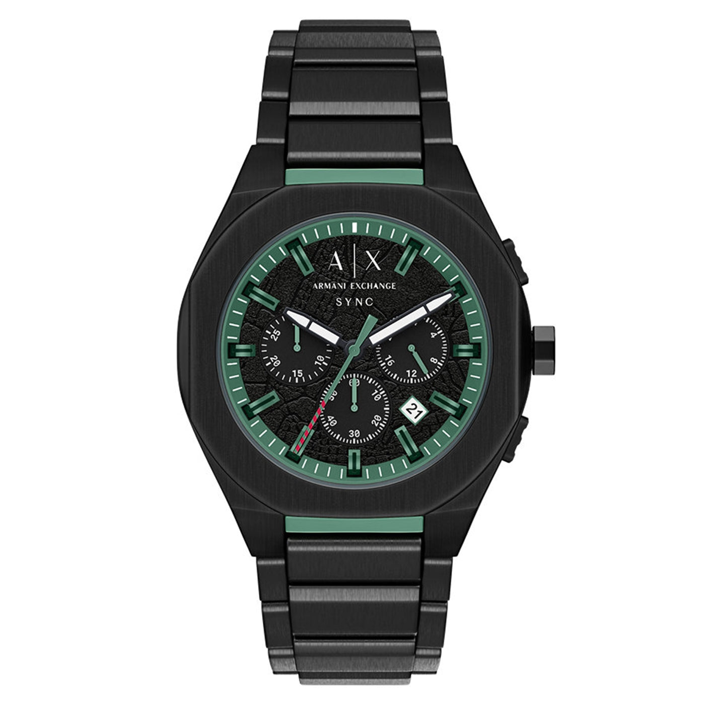 Armani Exchange Sync Round Black Dial Watch AX4294