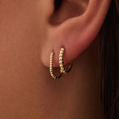 Beloro Jewels La Rinascente Elena 9 karat gold hoop earrings (9.5 mm) BO360071