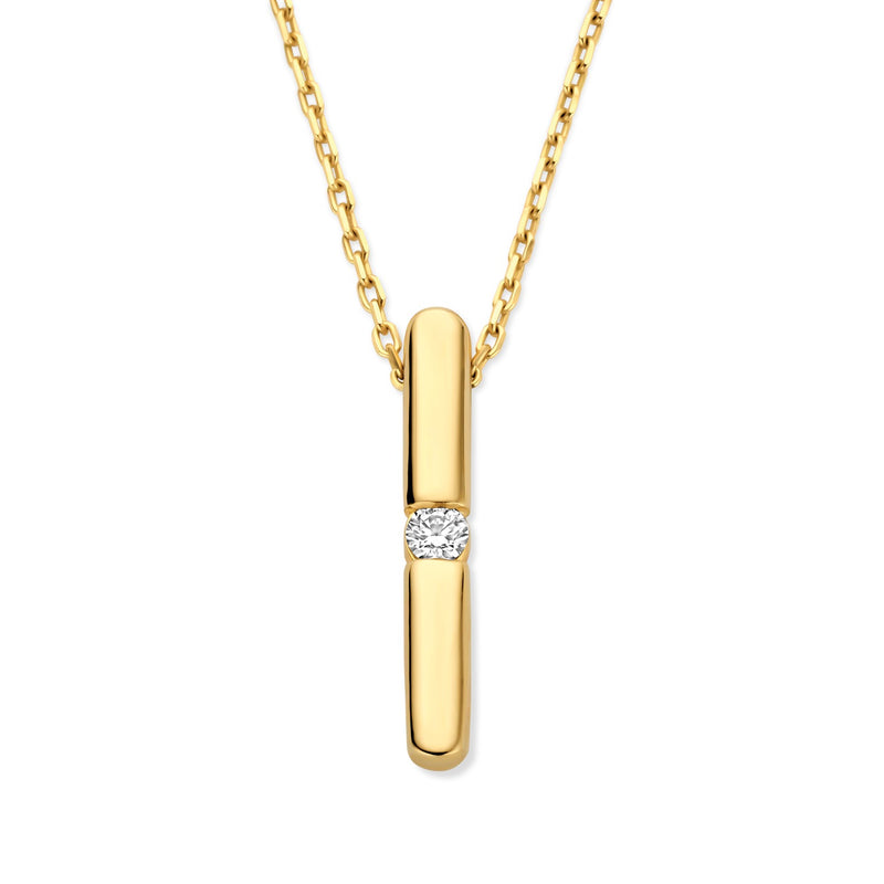 Isabel Bernard De la Paix Flavie 14 Karat gold necklace with diamond 0.03 carat IBD350027-zoom-