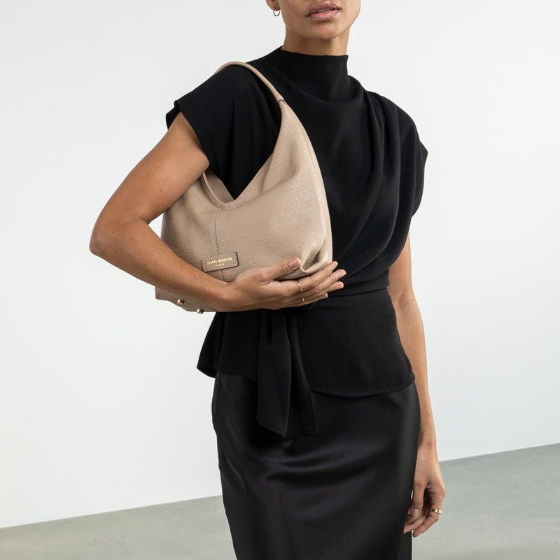 Isabel Bernard Honoré Grace Mini taupefarbene Leder-Handtasche aus Kalbsleder IB21132-078-zoom-