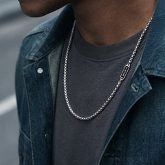 G-Star Floatcore Silver Box Chain Necklace GSJ.100.04