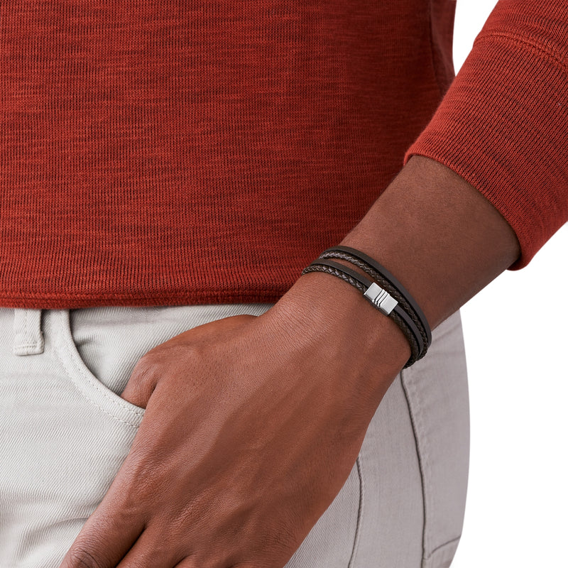 Fossil Vintage herren Armband Braun JF02934040-zoom-