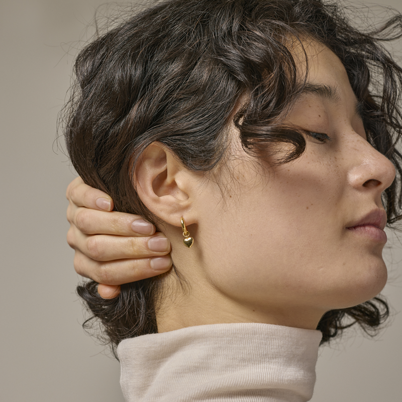 ENAMEL Copenhagen Amore Gold Plated Recycled 925 Sterling Silver Earrings E376G-GP-zoom-