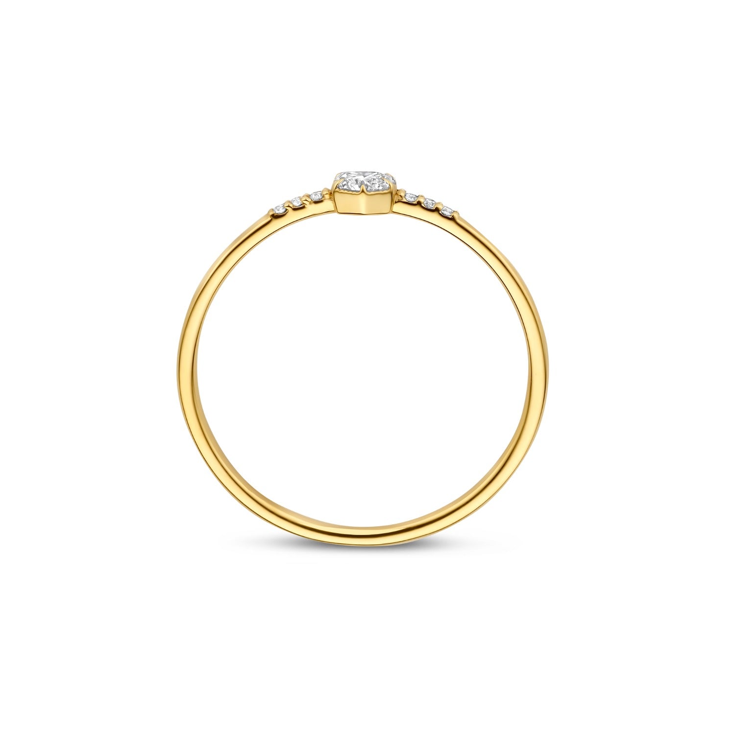 Isabel Bernard De la Paix Belinda 14 karat gold ring with diamond 0.10 carat IBD330040-48