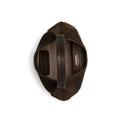 Isabel Bernard Honoré Grace mini dark brown suede handbag IB21132-131