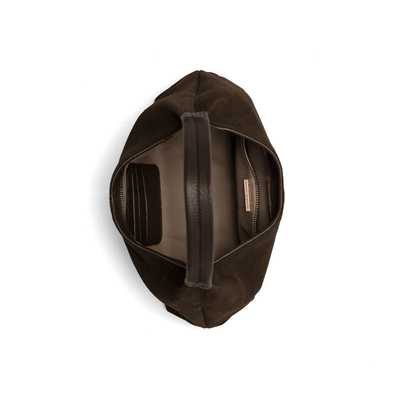 Isabel Bernard Honoré Grace Mini dunkelbraune Wildleder-Handtasche IB21132-131-zoom-