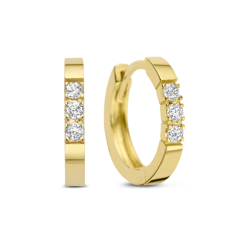 Isabel Bernard De la Paix Madeline 14 Karat | Gold Reif-Ohrringe | Diamant 0.15 Karat | IBD360018-zoom-