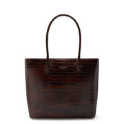 Isabel Bernard Honoré Lysanne Kroko Braun Kalbsleder Shopper IB25025