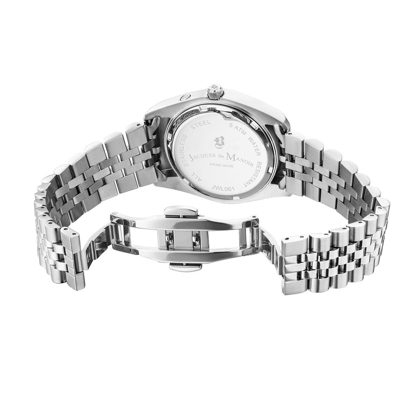 Jacques du Manoir Inspiration Multifunction Silberfarbene Edelstahl Unisex-Armbanduhr JWN06101-zoom-