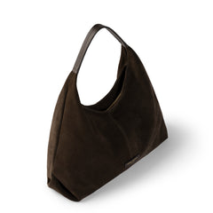 Isabel Bernard Honoré Grace dark brown suede shoulder bag IB25093-131