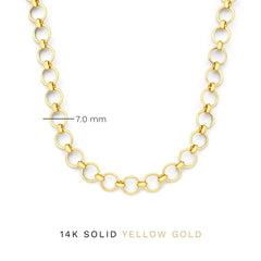 Isabel Bernard Belleville Axelle 14 Carat Golden Schakel Necklace IB340163