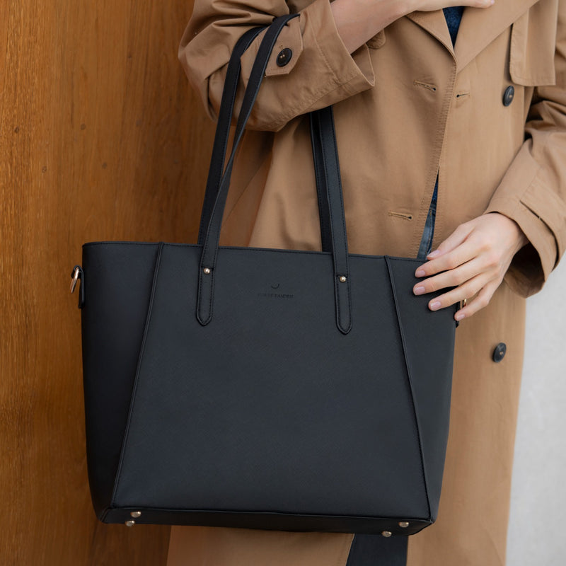 Violet Hamden Essential Bag Schwarzer Shopper mit 13-Zoll-Laptopfach VH25035-801-zoom-