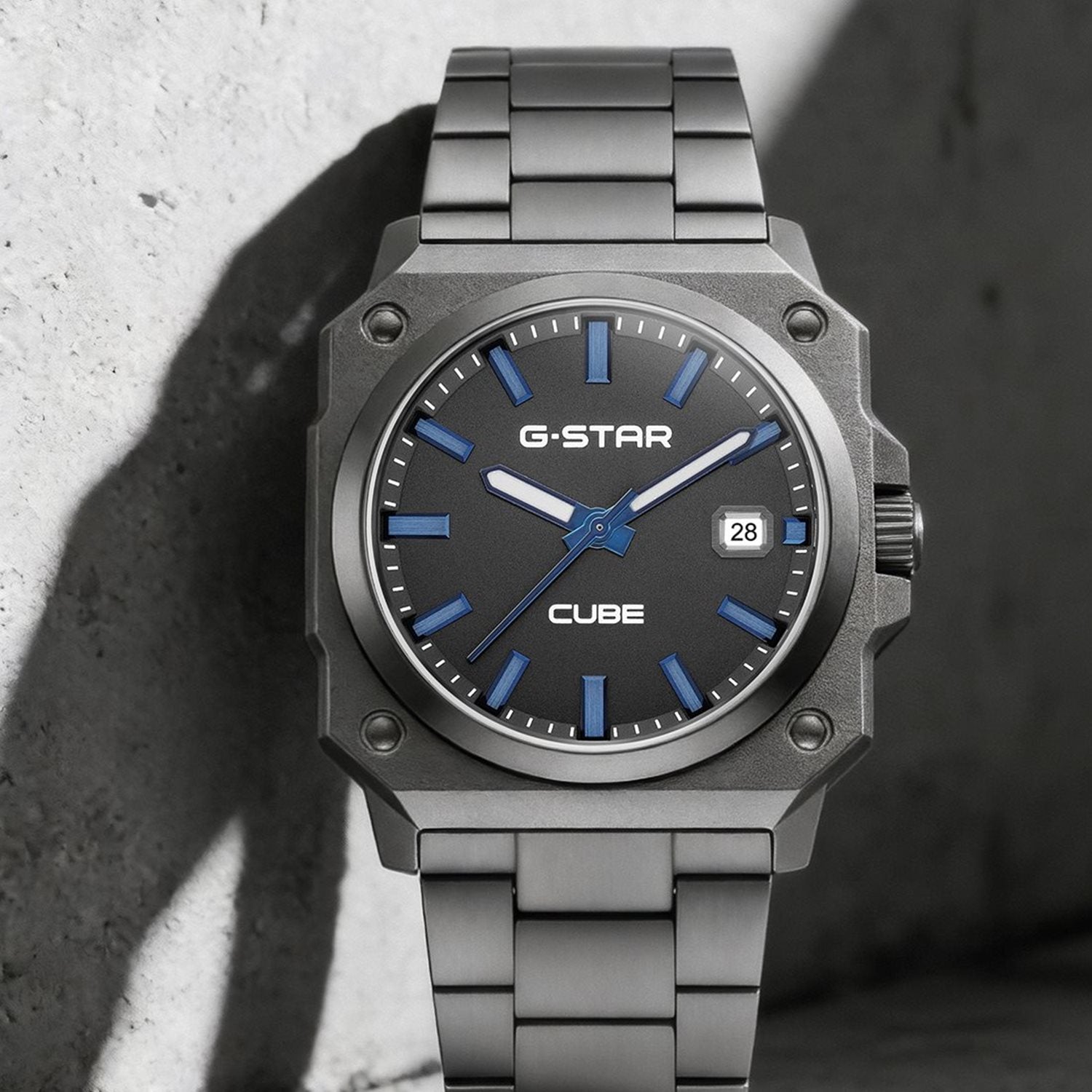G-STAR Cube Gunmetal Analogue Men's Watch GSW.508.07
